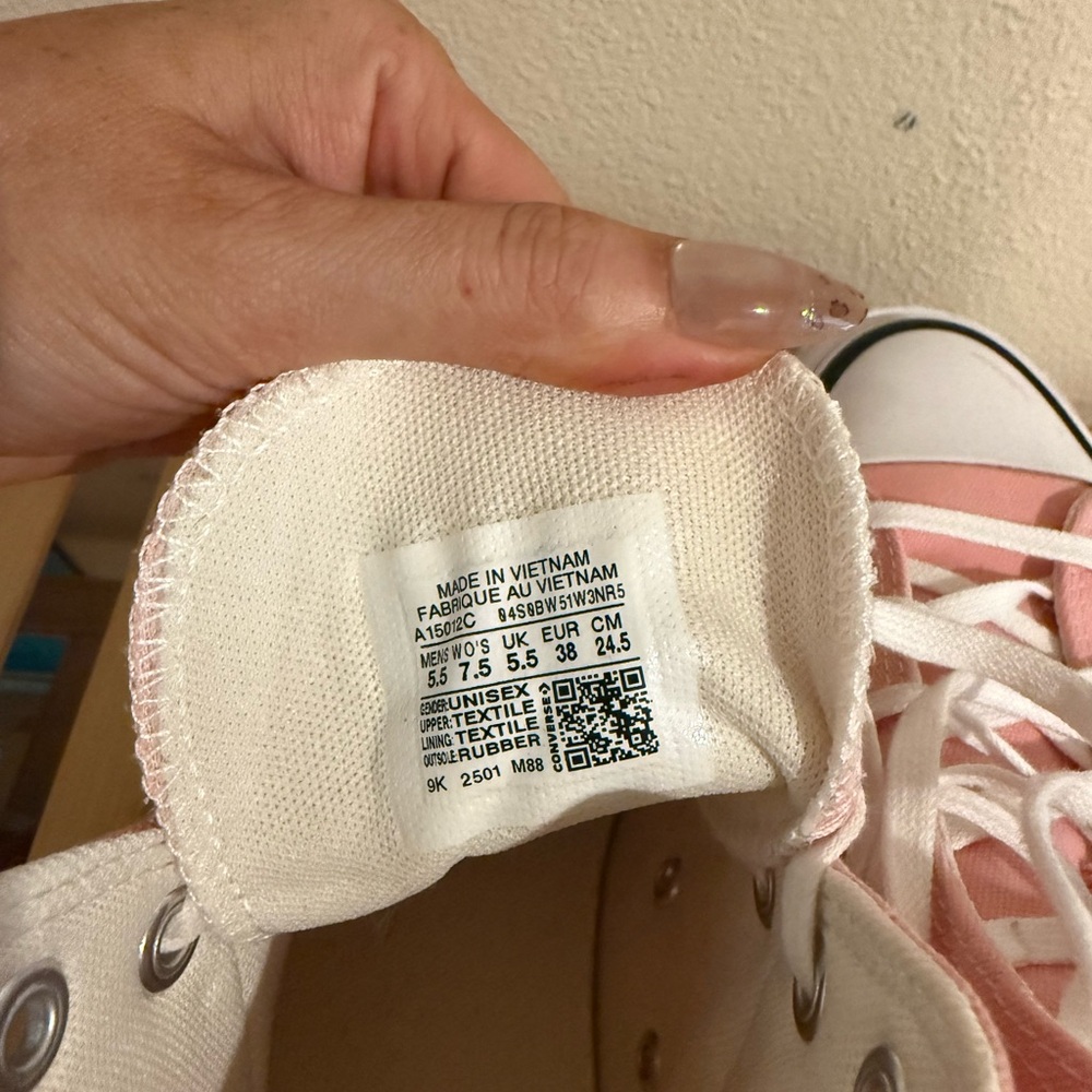 Converse Pink High-Top Platform Sneakers - Picture 8 of 10